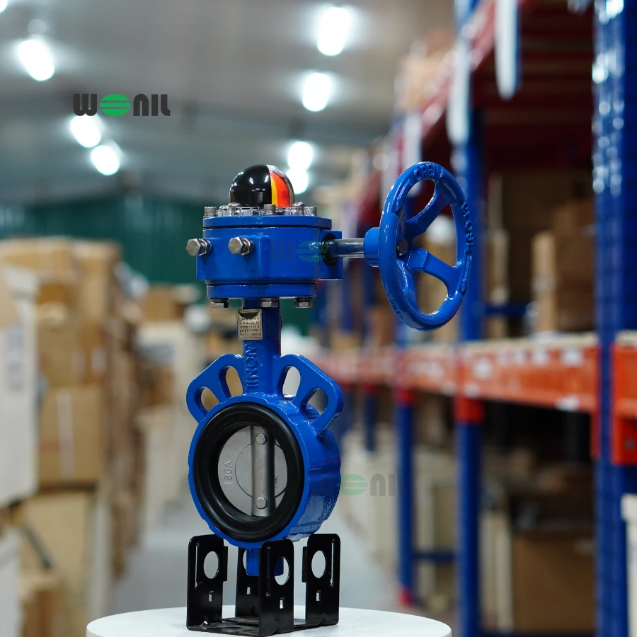 Van Bướm Wonil Tay Quay Gang DN80 Ảnh thực tế Van Bướm Tay Quay Gang DN80 hiệu Wonil