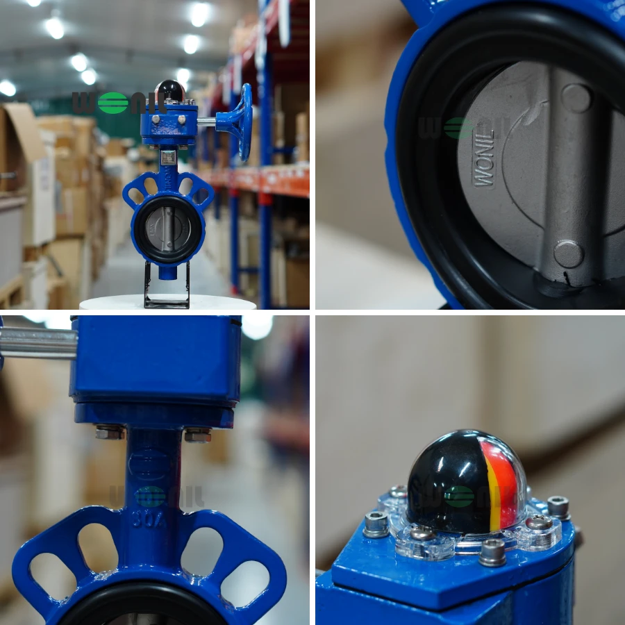 Van Bướm Wonil Tay Quay Gang DN80 Ảnh thực tế Van Bướm Tay Quay Gang DN80 hiệu Wonil