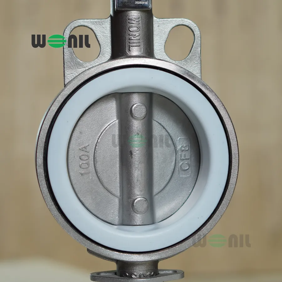 van bướm Wonil tay gạt inox DN100