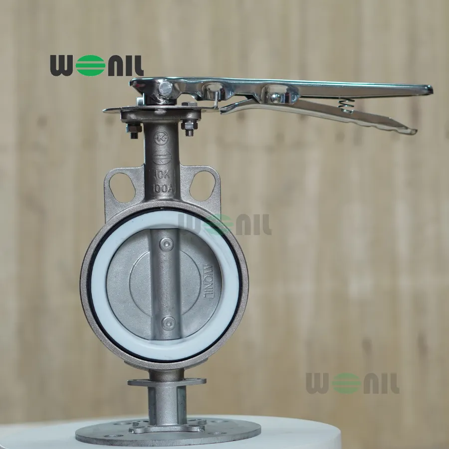 van bướm Wonil tay gạt inox DN100