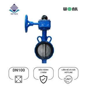 Van Bướm Wonil Tay Quay Gang DN100 sp Van Bướm Wonil Tay Quay Gang DN100