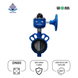 Van Bướm Wonil Tay Quay Gang DN80 Van Bướm Wonil Tay Quay Gang DN80