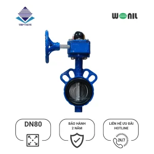 Van Bướm Wonil Tay Quay Gang DN80 Van Bướm Wonil Tay Quay Gang DN80