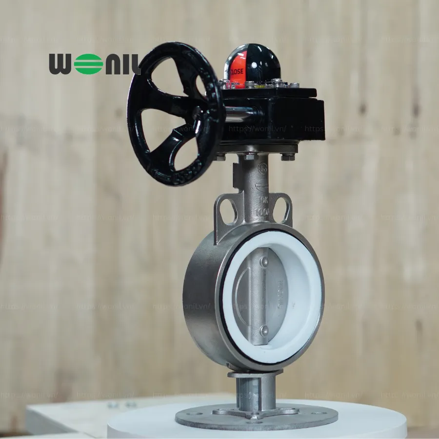 Van Bướm Wonil Tay Quay Inox DN100 Van Bướm Wonil Tay Quay Inox DN100