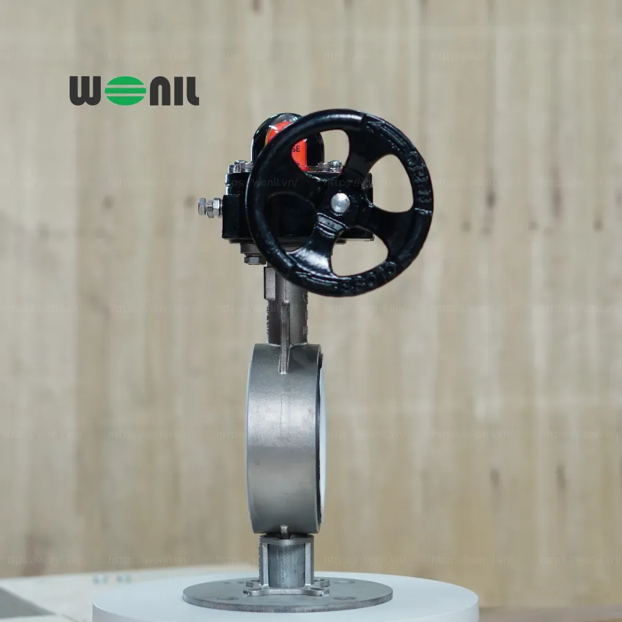 Van Bướm Wonil Tay Quay Inox DN100 Van Bướm Wonil Tay Quay Inox DN100