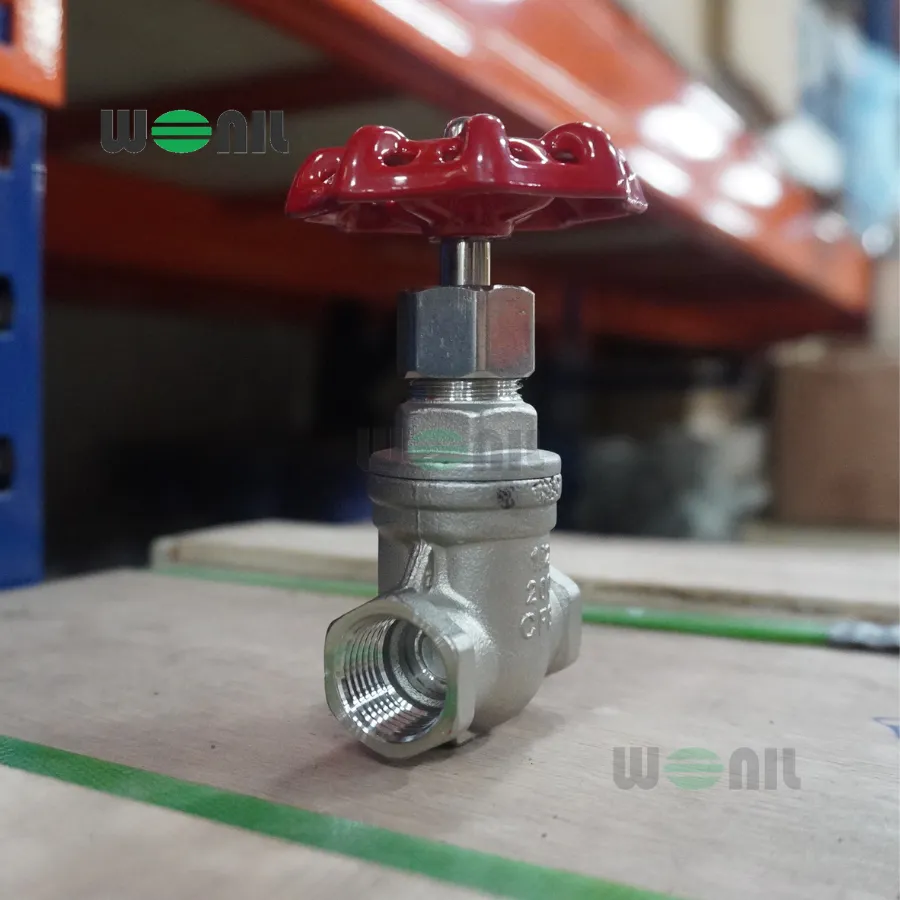 Van cổng tay quay Wonil nối ren Inox DN15