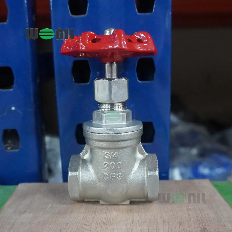 Van Cổng Wonil Nối ren Tay Quay Inox DN20