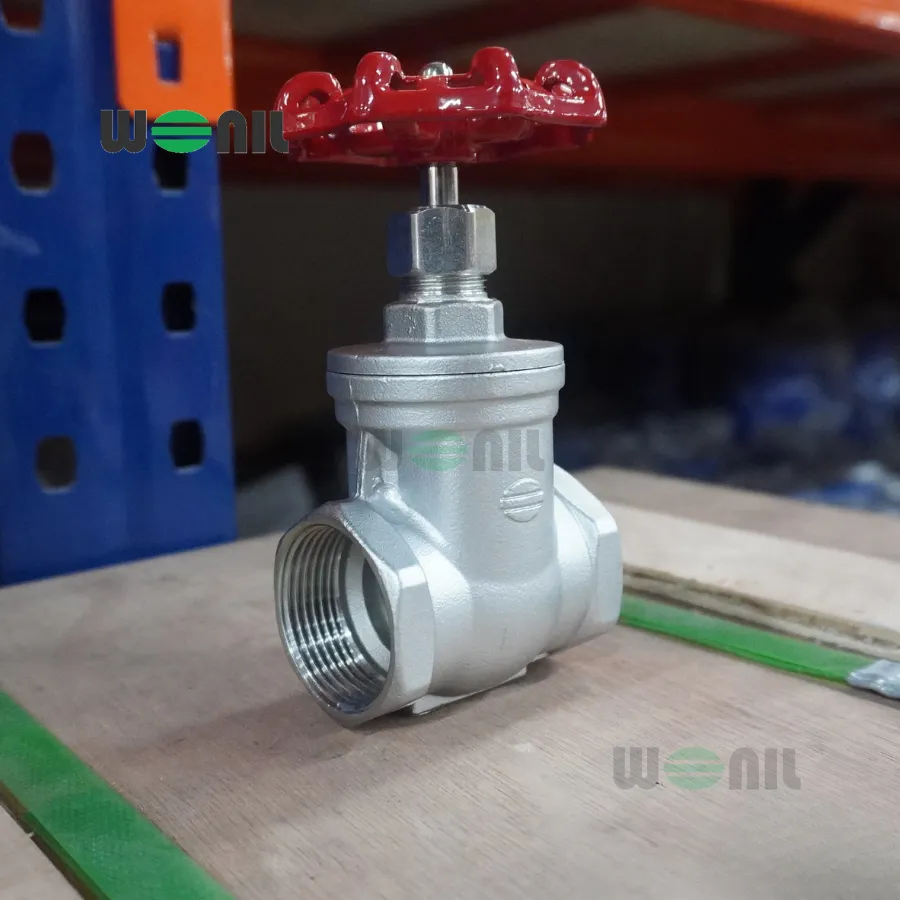 Van Cổng Wonil Nối Ren Tay Quay Inox DN32