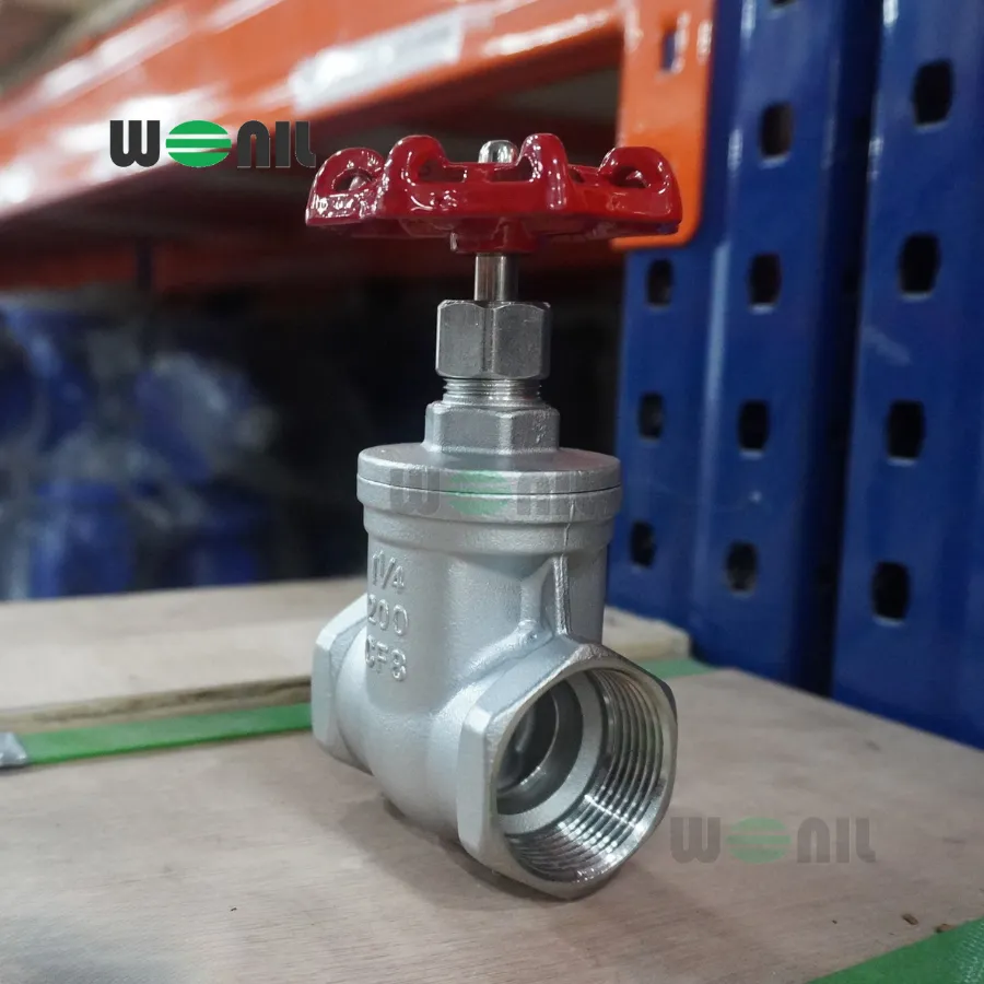 Van Cổng Wonil Nối Ren Tay Quay Inox DN32