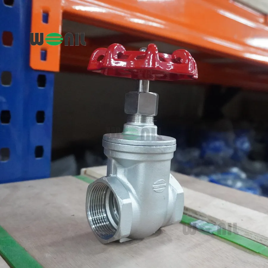 Van cổng Wonil nối ren tay quay inox DN40