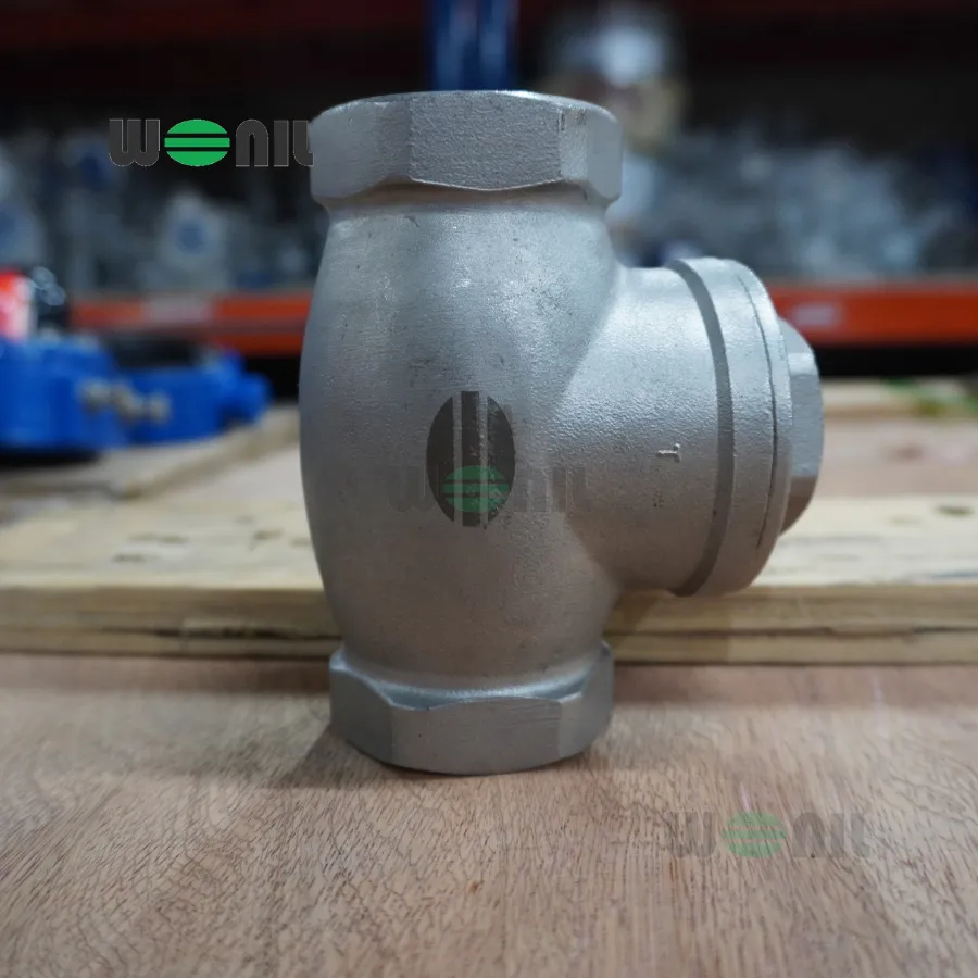 van 1 chiều lá lật Wonil nối ren Inox DN40