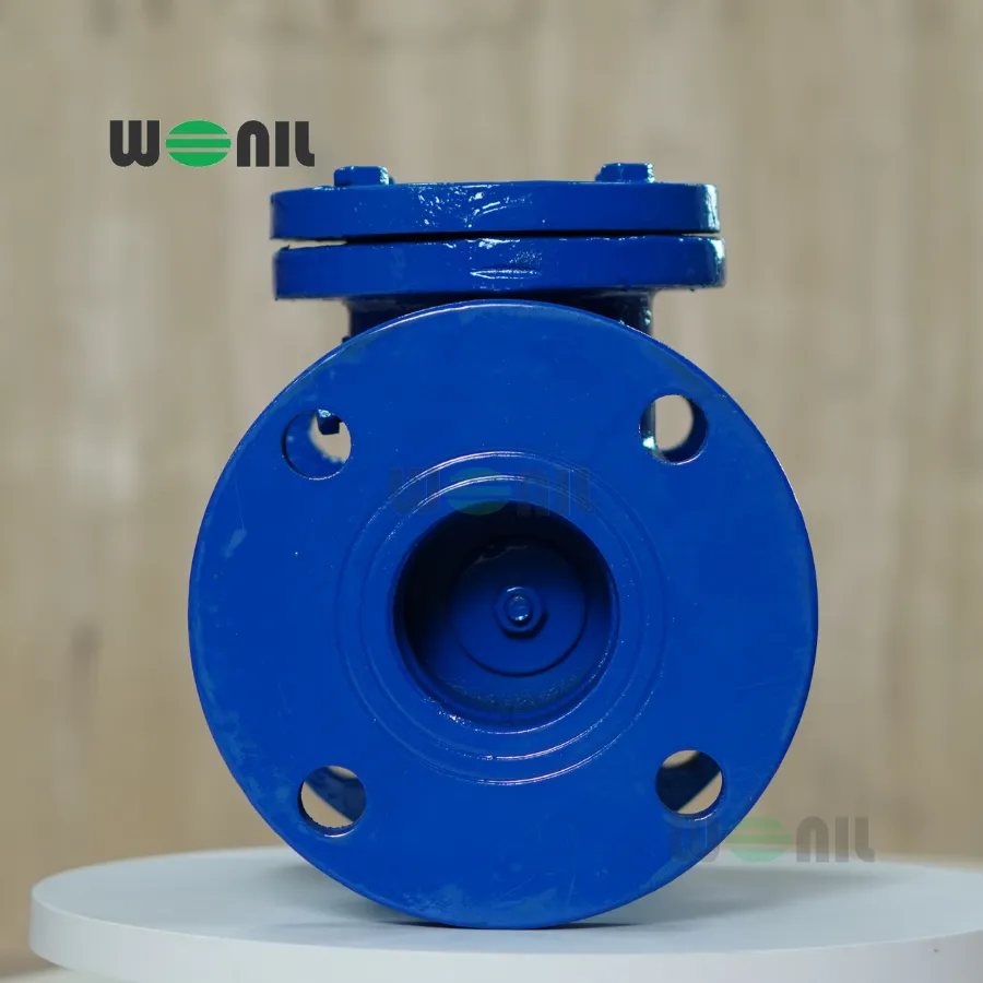 Van 1 chiều Wonil Lá Lật Mặt Bích Gang DN100 Van 1 chiều Wonil Lá Lật Mặt Bích Gang DN100