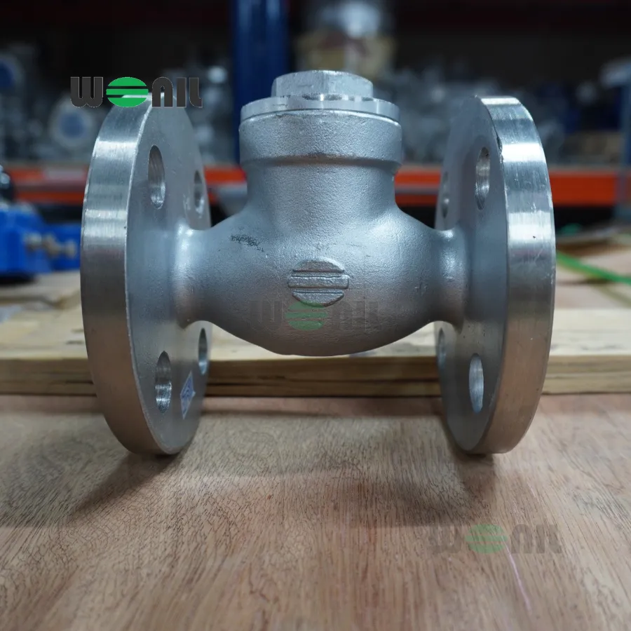 Van 1 chiều Wonil Lá Lật Mặt Bích Inox DN25 Van 1 chiều Wonil Lá Lật Mặt Bích Inox DN25