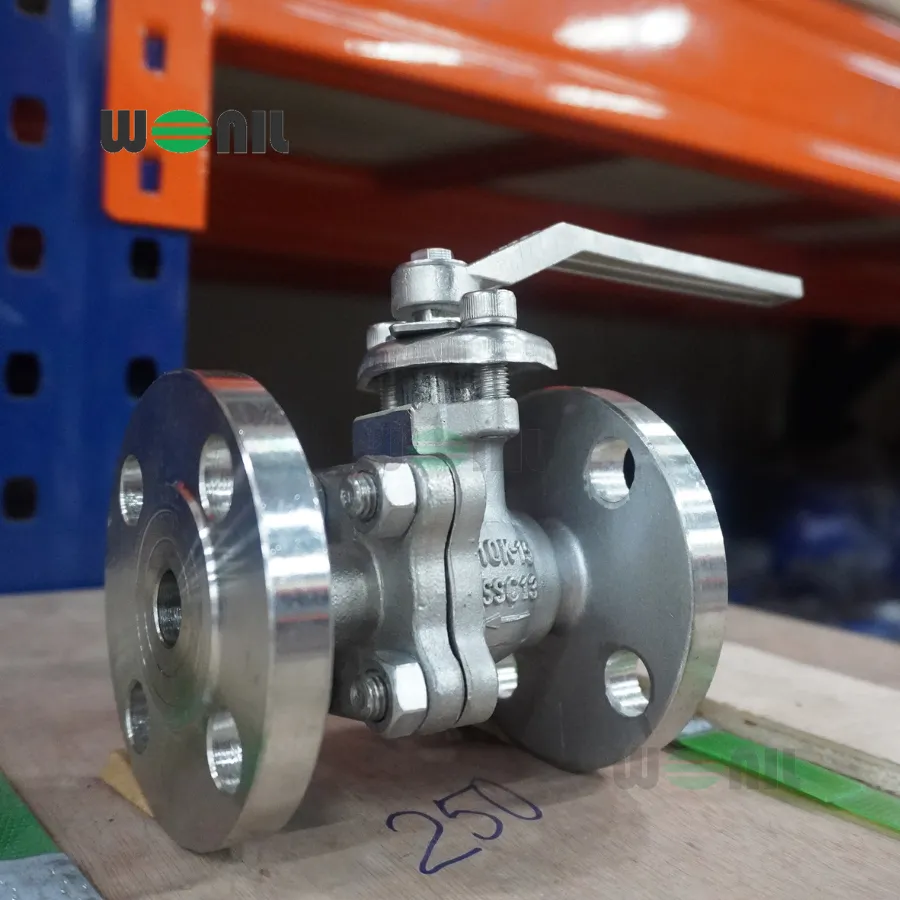 Van Bi Wonil Tay Gạt Inox Mặt Bích DN15