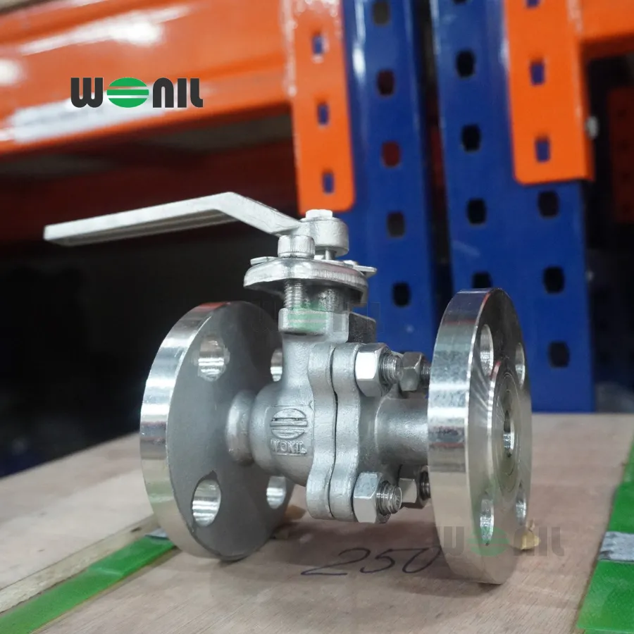 Van Bi Wonil Tay Gạt Inox Mặt Bích DN15