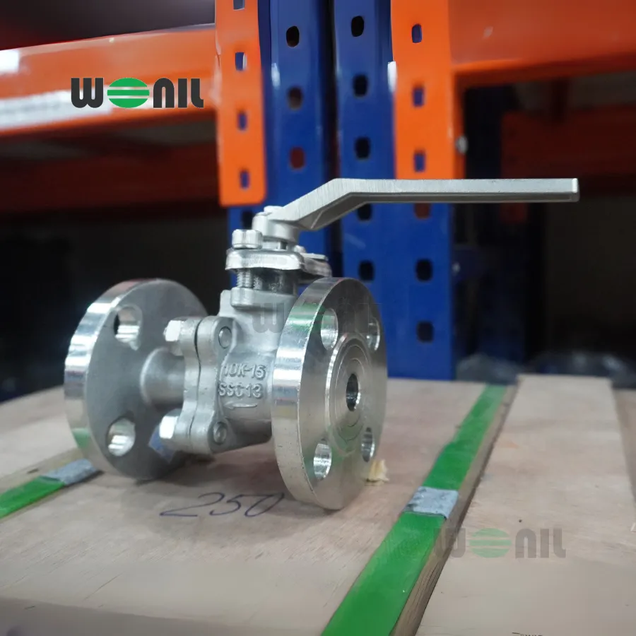 Van Bi Wonil Tay Gạt Inox Mặt Bích DN15