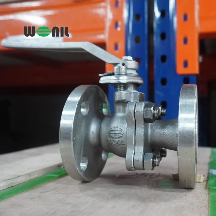 Van Bi Wonil Tay Gạt Inox Mặt Bích DN20