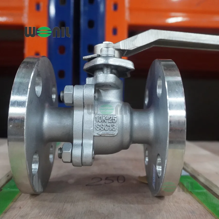 Van Bi Wonil Tay Gạt Inox Mặt Bích DN25