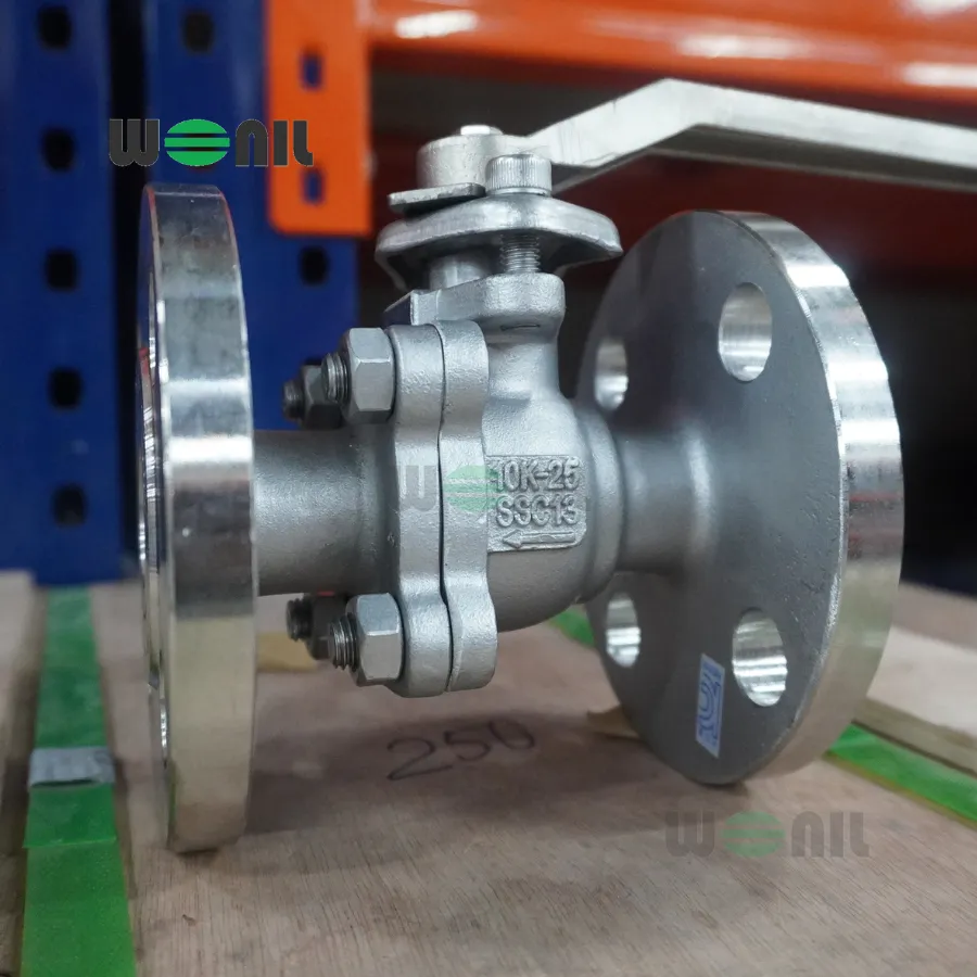 Van Bi Wonil Tay Gạt Inox Mặt Bích DN25