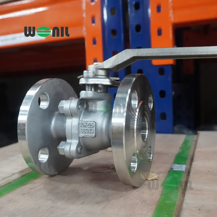 Van Bi Wonil Tay Gạt Inox Mặt Bích DN25