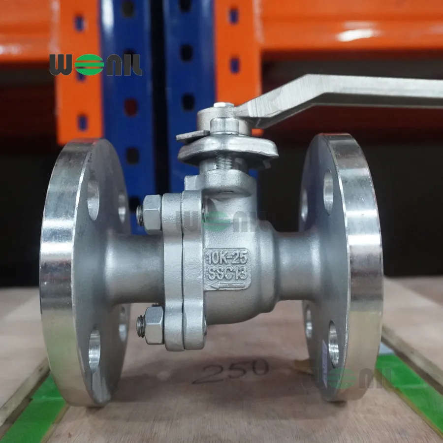 Van Bi Wonil Tay Gạt Inox Mặt Bích DN25