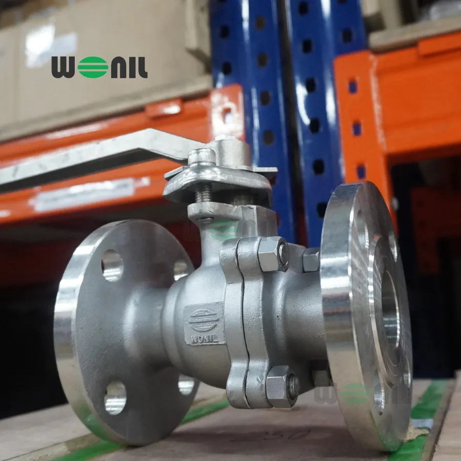 Van Bi Wonil Tay Gạt Inox Mặt Bích DN40