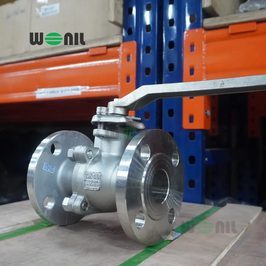 Van Bi Wonil Tay Gạt Inox Mặt Bích DN40
