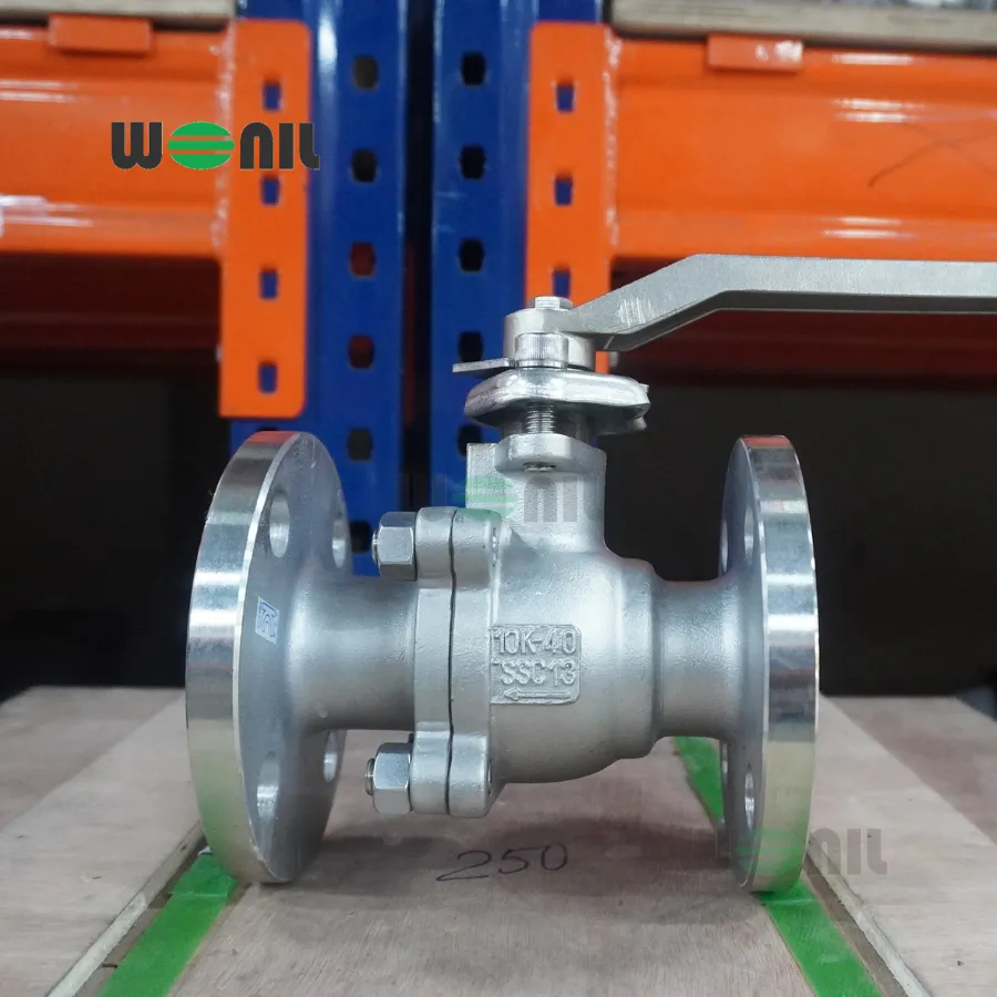 Van Bi Wonil Tay Gạt Inox Mặt Bích DN40
