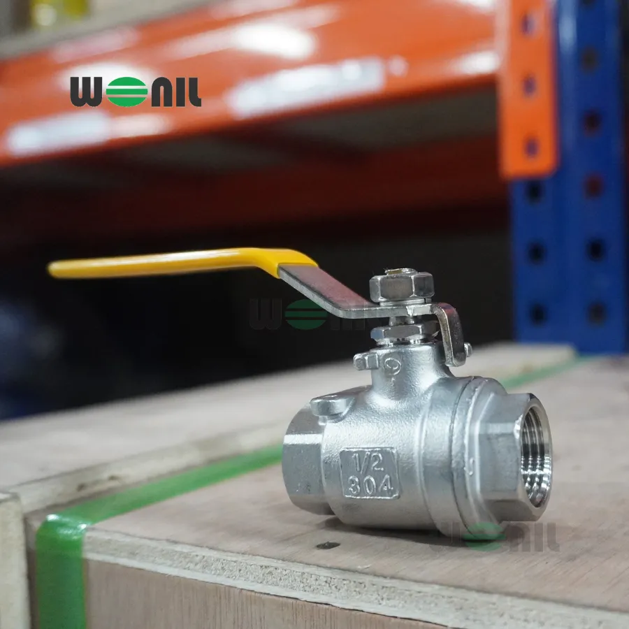 Van Bi Wonil Tay Gạt Inox Nối Ren DN15 (1/2" inches)