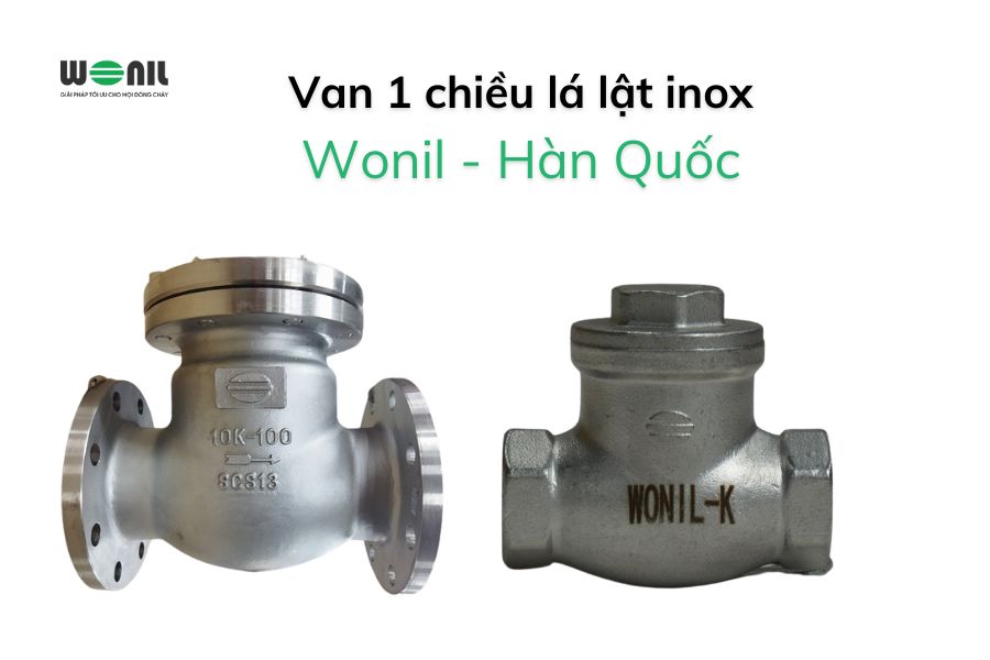 Van 1 chiều lá lật inox Wonil