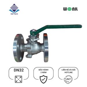 Van bi Wonil tay gạt inox mặt bích DN32