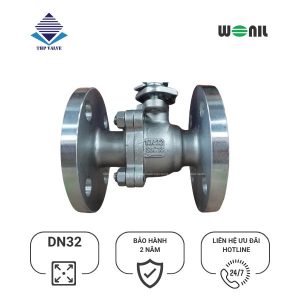 Van bi Wonil tay gạt inox mặt bích DN32