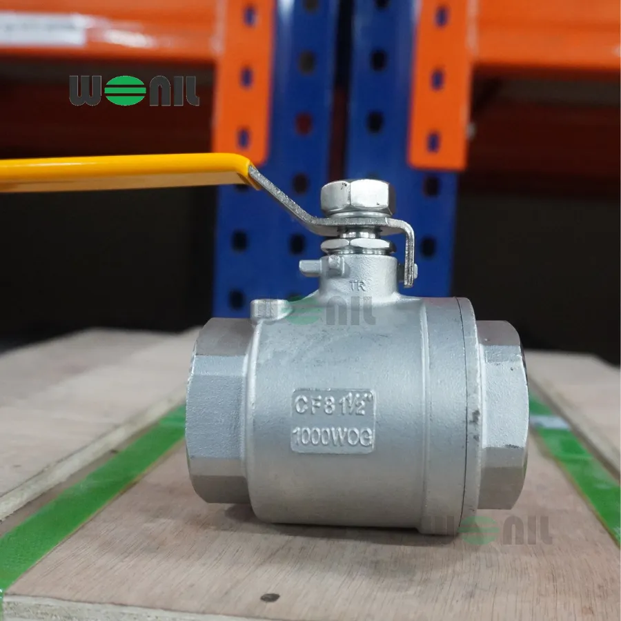 Van Bi Wonil Tay Gạt Inox Nối Ren DN40