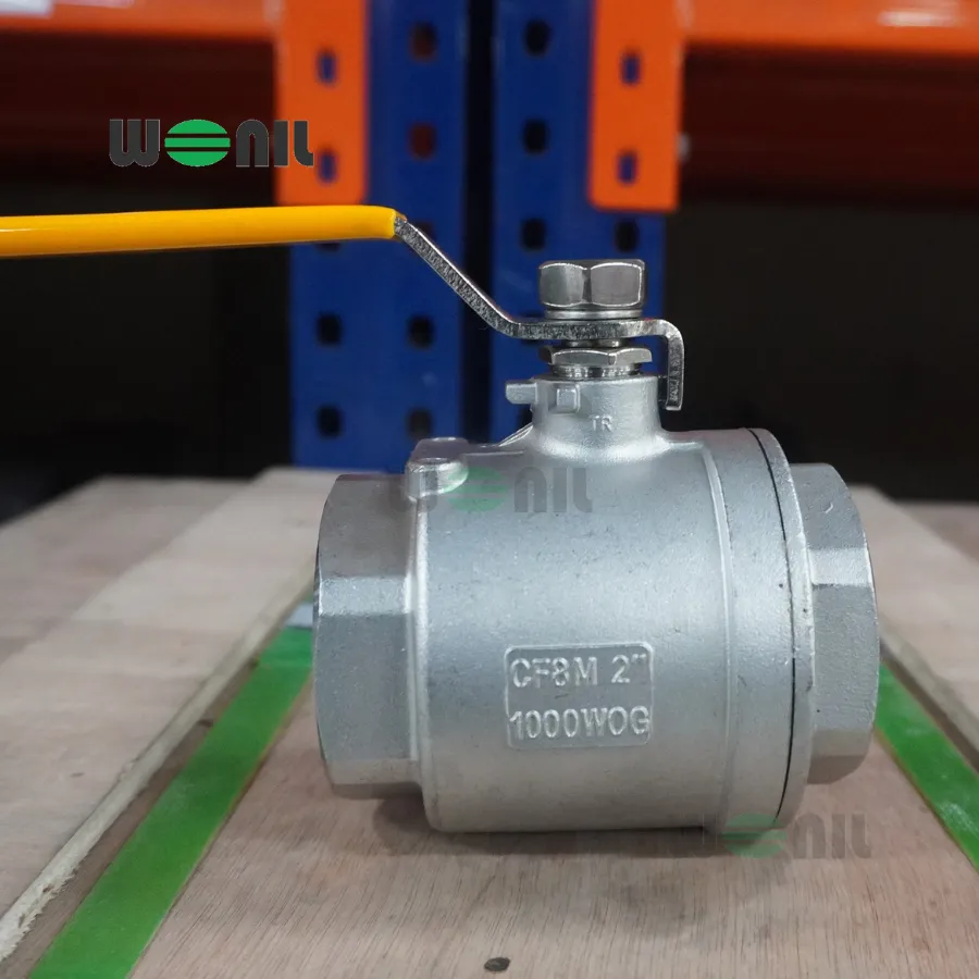 Van Bi Wonil Tay Gạt Inox Nối Ren DN50