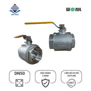 Van Bi Wonil Tay Gạt Inox Nối Ren DN50