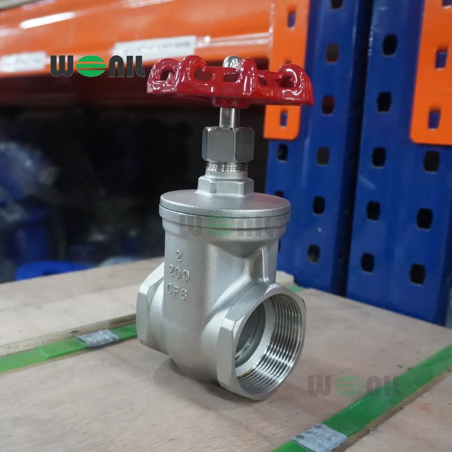 Van Cổng Wonil Nối Ren Tay Quay Inox DN50