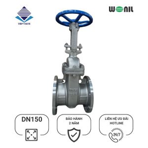 Van Cổng Wonil Ty Nổi Tay Quay Inox DN150