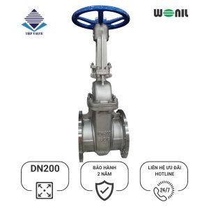 Van Cổng Wonil Ty Nổi Tay Quay Inox DN200