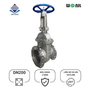 Van Cổng Wonil Ty Nổi Tay Quay Inox DN200