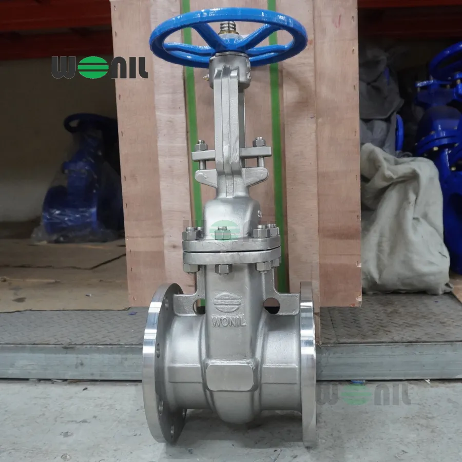 Van Cổng Wonil Ty Nổi Tay Quay Inox DN150