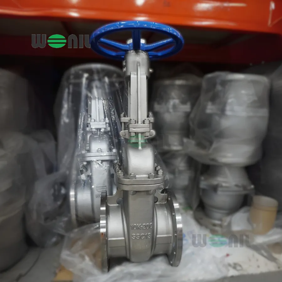Van Cổng Wonil Ty Nổi Tay Quay Inox DN200