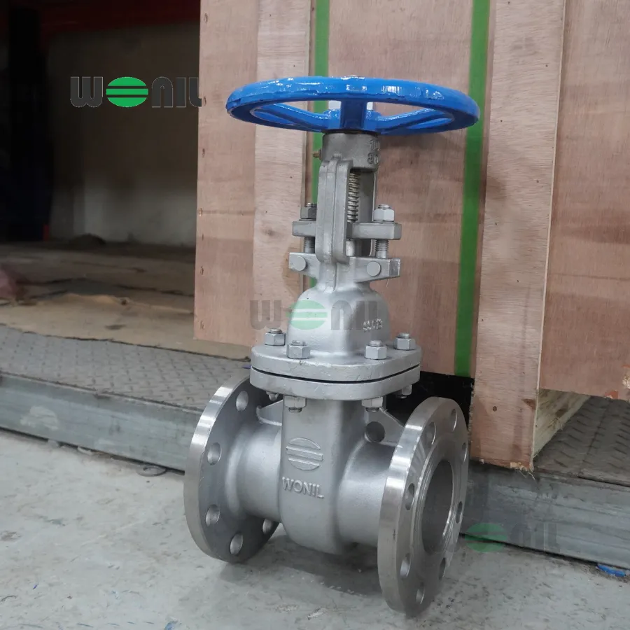 Van Cổng Wonil Ty Nổi Tay Quay Inox DN80