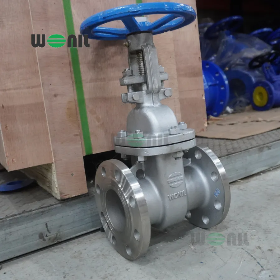 Van Cổng Wonil Ty Nổi Tay Quay Inox DN80