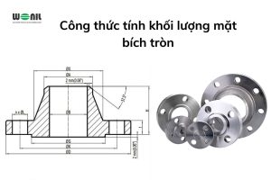 Công thức tính khối lượng mặt bích tròn