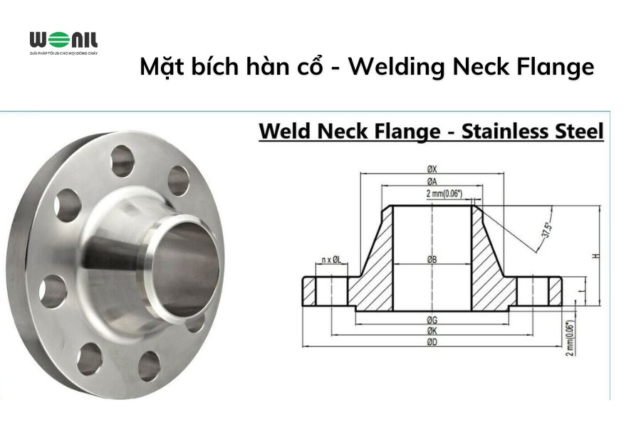 Mặt bích hàn cổ - Welding Neck Flange