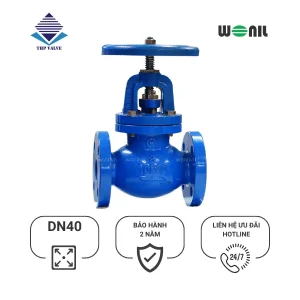 Van cầu bầu Wonil mặt bích gang DN40