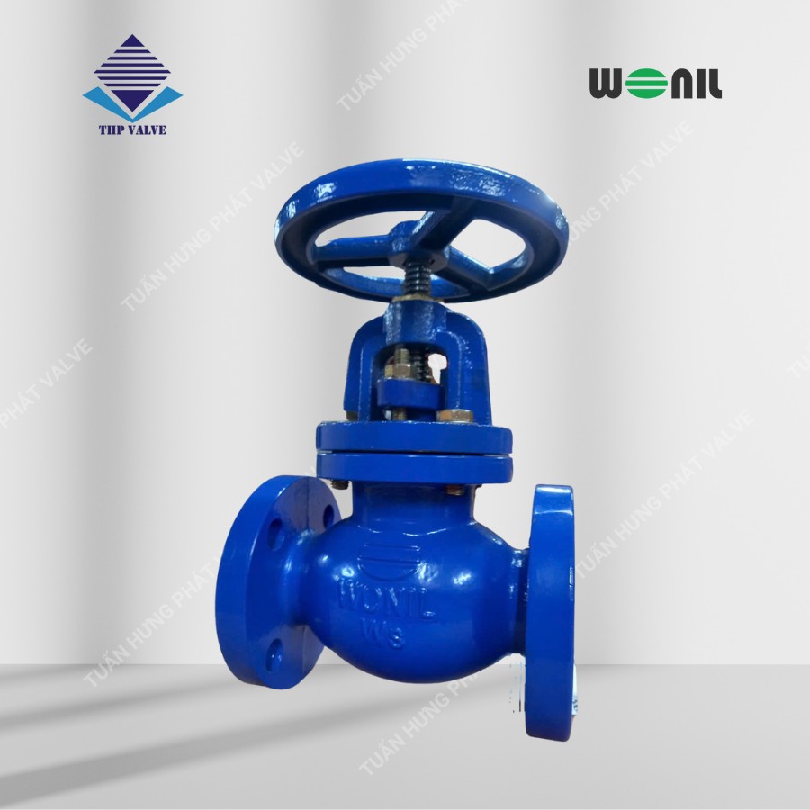 Van cầu bầu Wonil gang mặt bích DN40