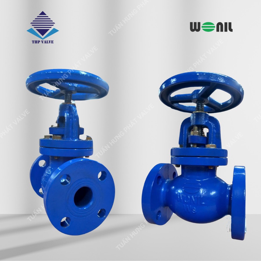 Van cầu bầu Wonil gang mặt bích DN40