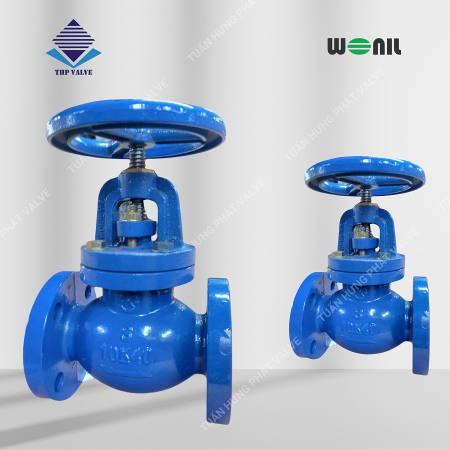 Van cầu bầu Wonil gang mặt bích DN40