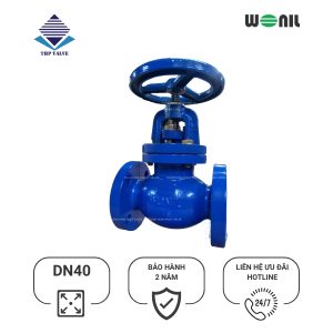 Van cầu bầu Wonil gang mặt bích DN40